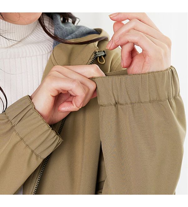 BELLUNA（ベルーナ）の「はっ水加工ボンディング素材ロング丈パーカー（ハーフコート）」｜詳細画像