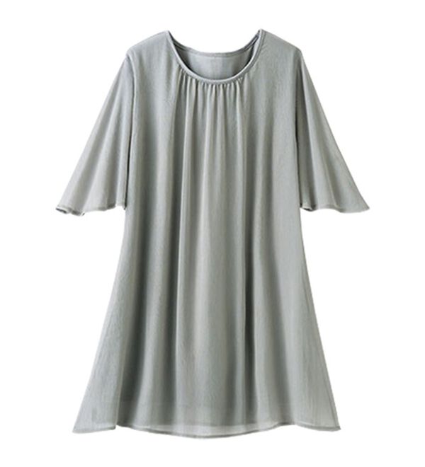 BELLUNA（ベルーナ）の「ふわり涼やか！楊柳シフォン重ねチュニック（チュニック）」｜詳細画像