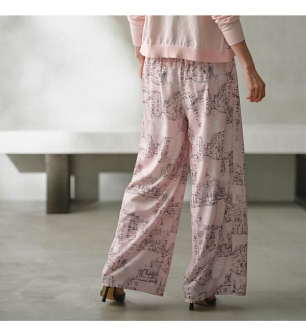 RANAN（ラナン）の「スカーフプリントセミワイドパンツ（フルレングスパンツ）」｜詳細画像