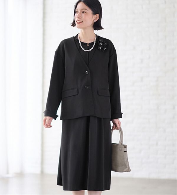 Viola e Viola（ヴィオラ エ ヴィオラ）の「【４点セット】入卒お任せ！２ジャケットワンピーススーツ（ワンピースセットスーツ）」｜詳細画像