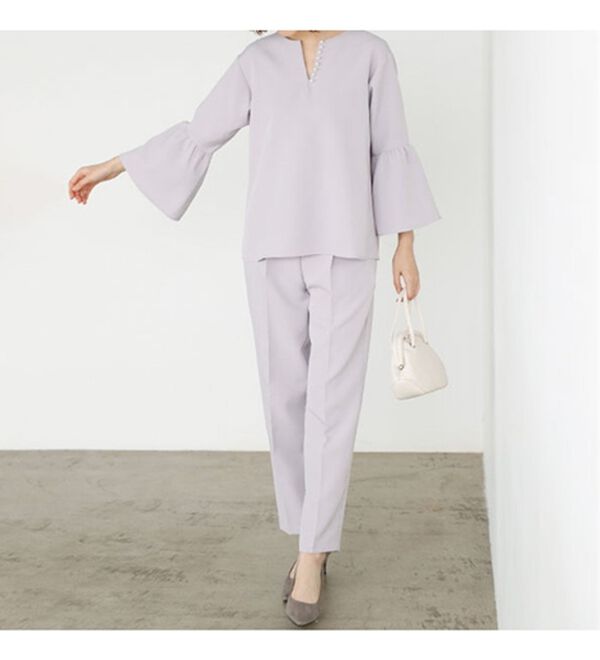 GeeRA（ジーラ）の「パールデザインセットアップ（パンツスーツ）」｜詳細画像