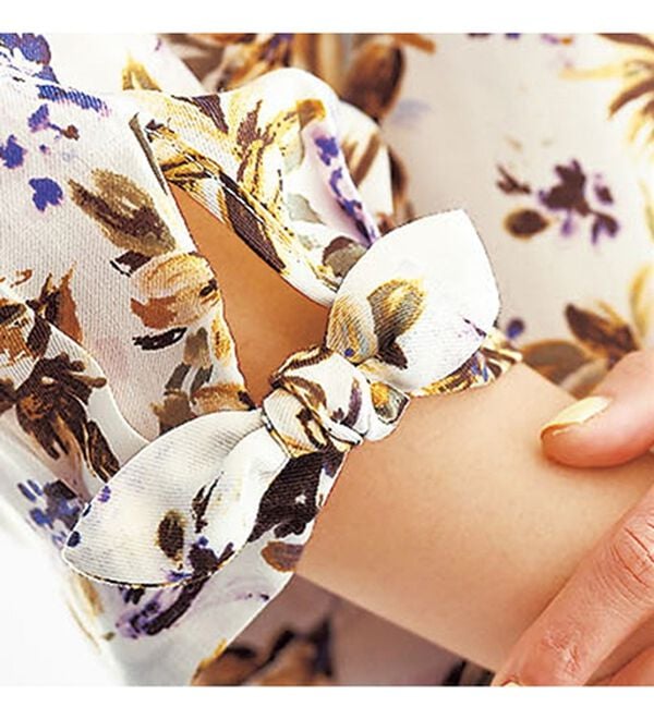 BELLUNA（ベルーナ）の「涼感やわらか袖リボンシャツチュニック（チュニック）」｜詳細画像