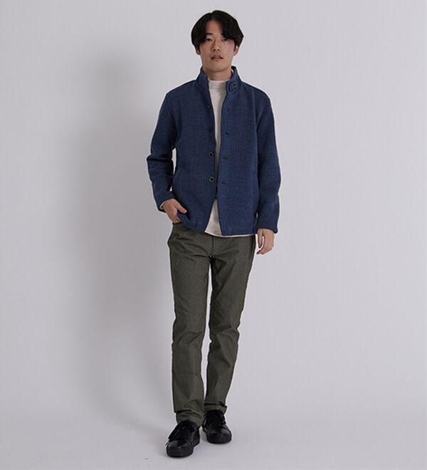 「気軽に羽織れるイタリアンカラージャケット（メンズジャケット）」｜詳細画像