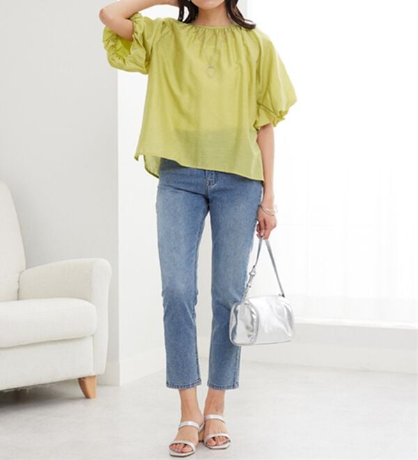 「バルーン袖デザインブラウス（ブラウス）」｜詳細画像