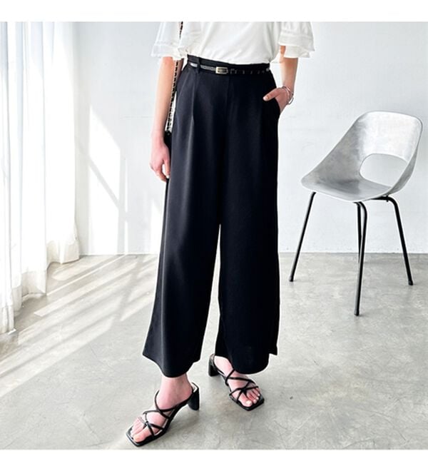 GeeRA（ジーラ）の「接触冷感！美脚ストレッチワイドパンツ（ワイドパンツ・ガウチョ）」｜詳細画像