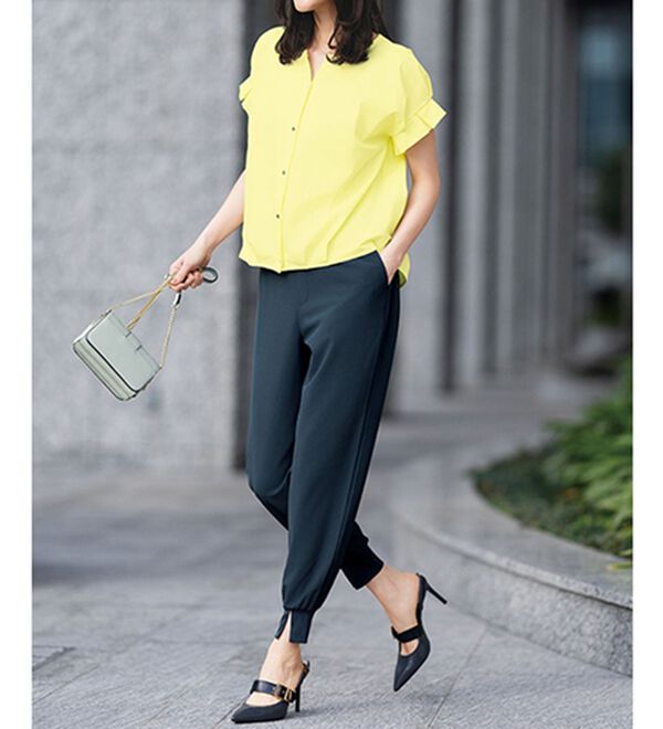 RANAN（ラナン）の「ひんやり！スキッパーカットソーブラウス（カットソー）」｜詳細画像