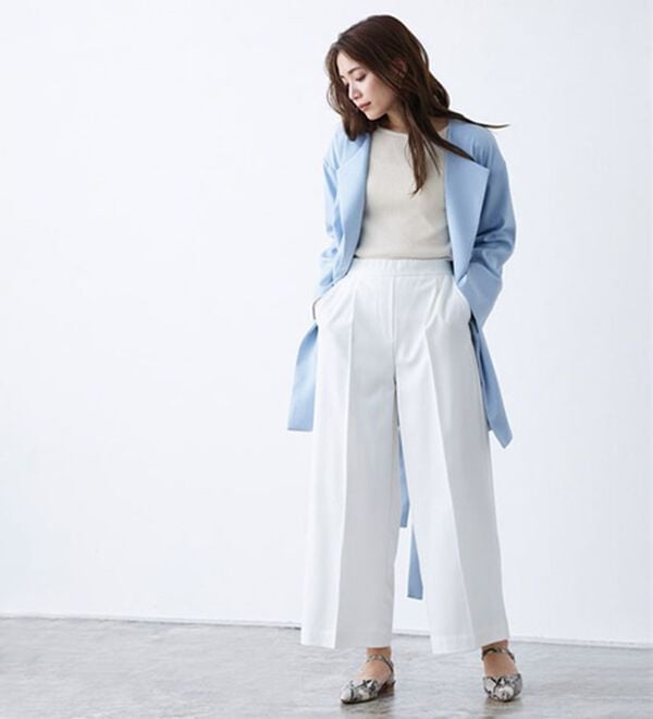 Pierrot（ピエロ）の「【選べるネック】パワーショルダーリブニット（ニット・セーター）」｜詳細画像