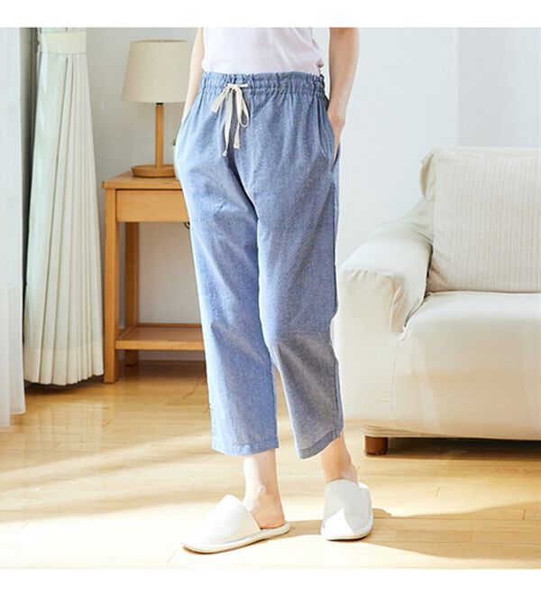 LAVIENNE（ラヴィエンヌ）の「綿１００％８分丈ルームパンツ（パジャマ・ルームウェア）」｜詳細画像