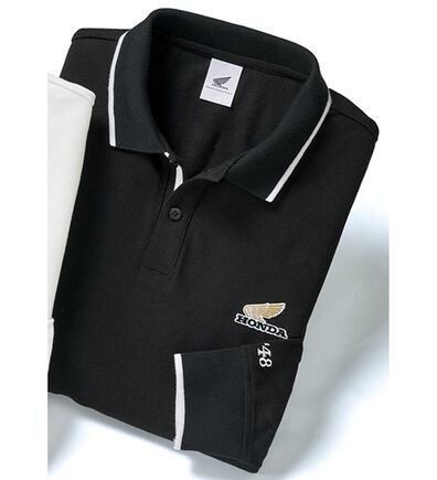 「＜ＨＯＮＤＡ＞ロゴ刺しゅう長袖鹿の子ポロシャツ（メンズポロシャツ）」