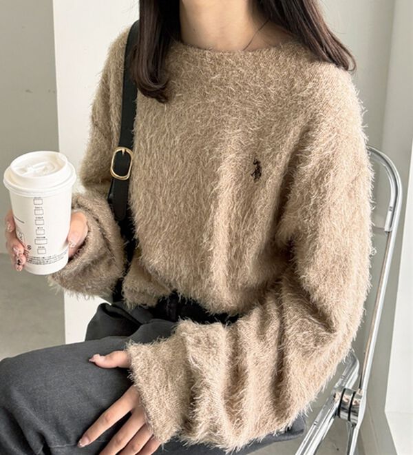 GeeRA（ジーラ）の「【U.S. POLO ASSN.】シャギーニットソートップス（ニット・セーター）」｜モカ