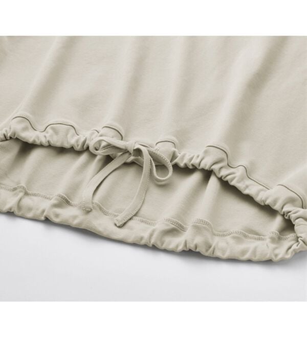 YU'NOW（ユナウ）の「【２点セット】コットン１００％ウエストドローストリングプルオーバー上下セット（パジャマ・ルームウェア）」｜詳細画像