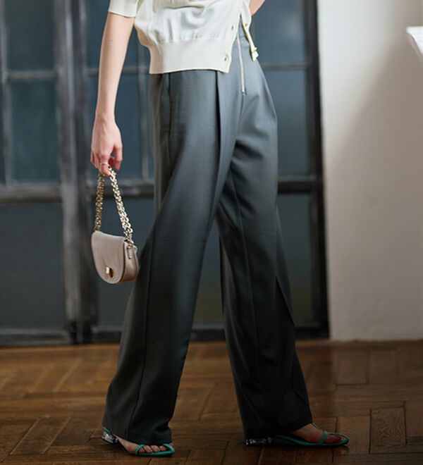 RANAN（ラナン）の「ハイウエストジップワイドパンツ（ワイドパンツ・ガウチョ）」｜詳細画像