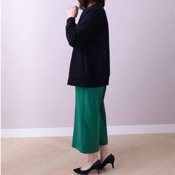 BELLUNA（ベルーナ）の「ウーリッシュ素材釦使いワイドパンツ（ワイドパンツ・ガウチョ）」｜詳細画像