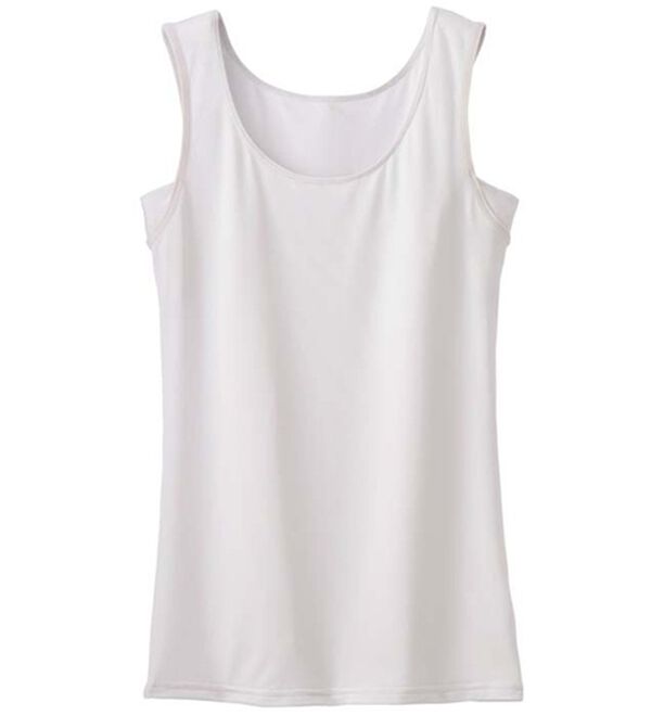 YU'NOW（ユナウ）の「ヒンヤリ冷感！汗取りパッド付クールシリーズ　タンクトップ（肌着・インナーウェア）」｜ライトグレー