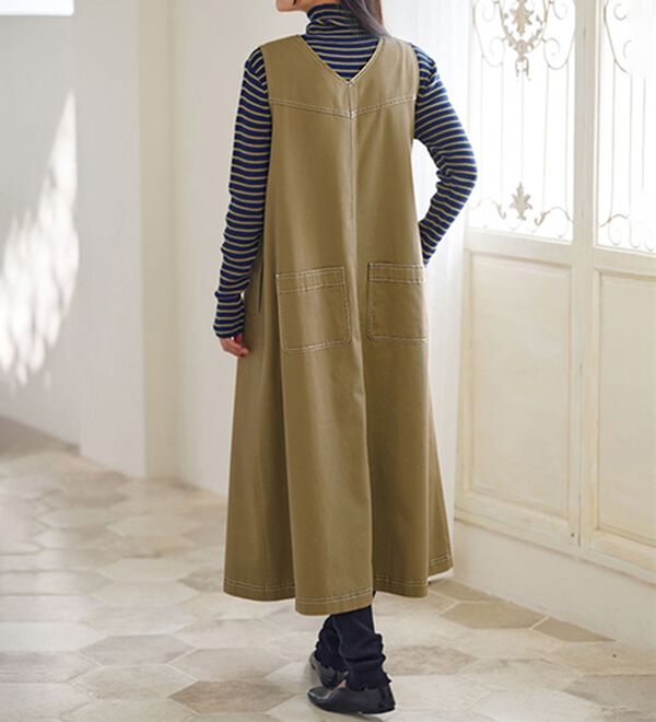 BELLUNA（ベルーナ）の「＜＆ｃｏｃｏｃｈｉ＞ハピネスコットン100％&times;吸湿発熱リブタートルニット（ニット・セーター）」｜詳細画像