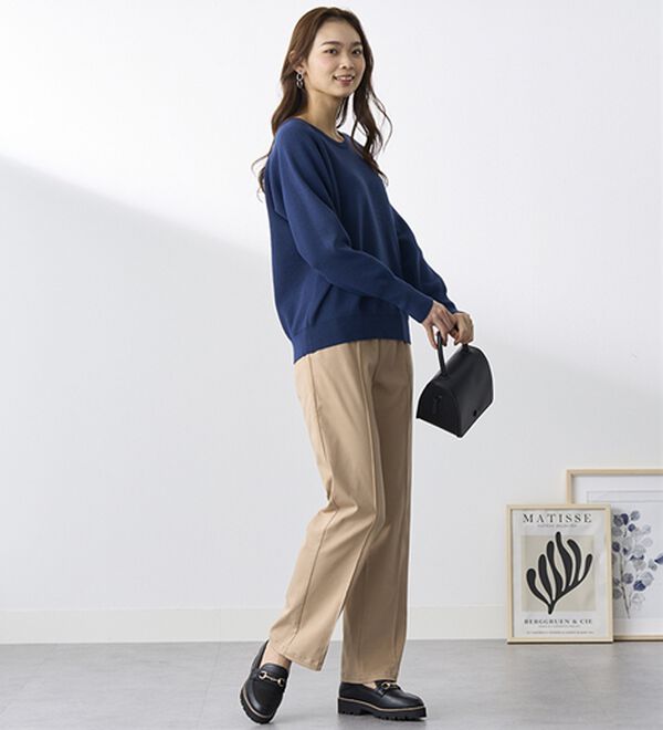 BELLUNA（ベルーナ）の「綿混ハイパー美脚ストレッチチノパンツ（フルレングスパンツ）」｜詳細画像