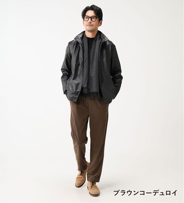 「シンプル＆プラス　裏起毛ストレッチパンツ（メンズフルレングスパンツ）」｜詳細画像