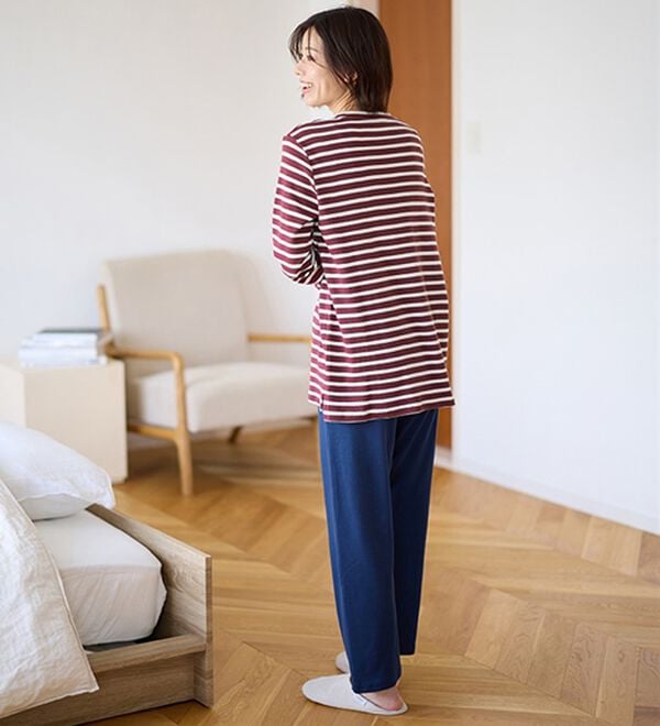 LAVIENNE（ラヴィエンヌ）の「【とろける肌心地】綿１００％あったかスムースパジャマ（パジャマ・ルームウェア）」｜詳細画像