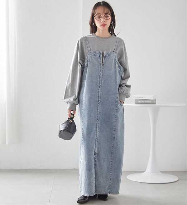 RANAN（ラナン）の「フロントジップデニムジャンスカ（その他ワンピース）」｜詳細画像