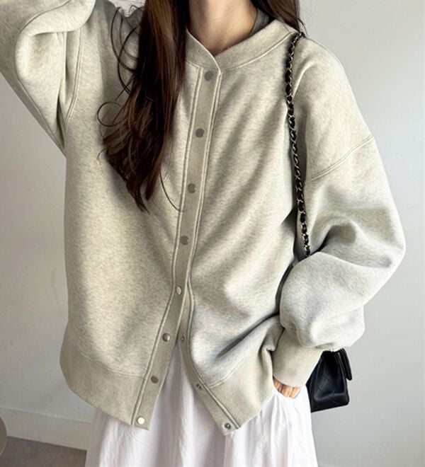 GeeRA（ジーラ）の「前後２ＷＡＹ裏起毛スウェットカーデ（その他カーディガン）」｜詳細画像