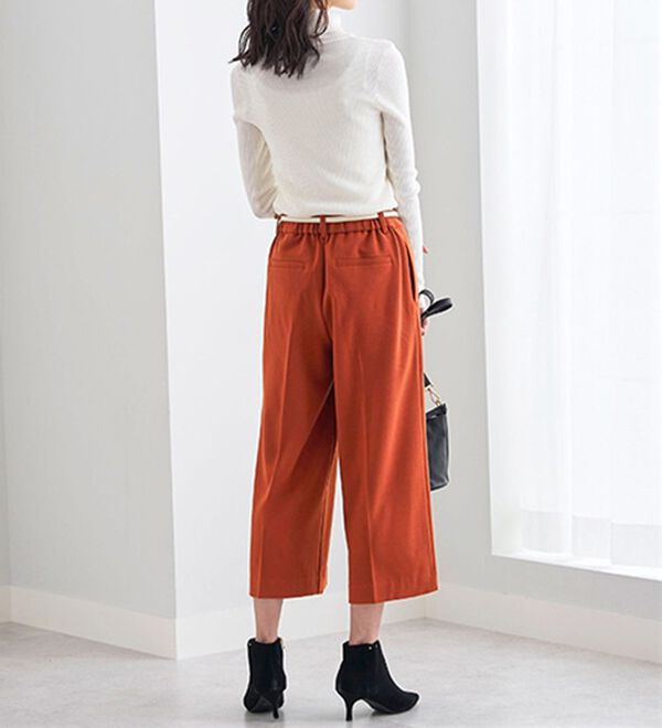 BELLUNA（ベルーナ）の「サマ見え（スーパーウォーム）ウール調センタープレスクロップドパンツ（クロップドパンツ）」｜詳細画像