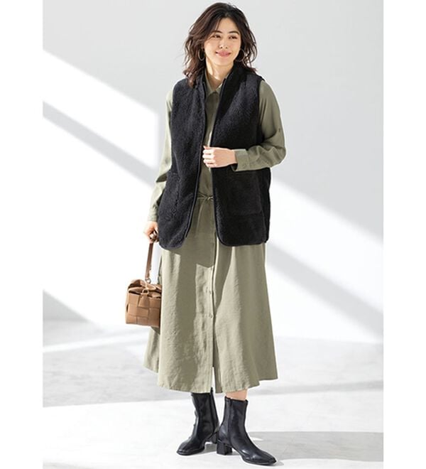 LAVIENNE（ラヴィエンヌ）の「ふわふわ暖かフリースベスト（ベスト）」｜詳細画像