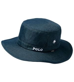 「＜ポロ・ビーシーエス＞&times;＜コカゲル（Ｒ）＞夏の相棒！日傘いらず快適ハット（メンズ帽子）」｜杢ネイビー