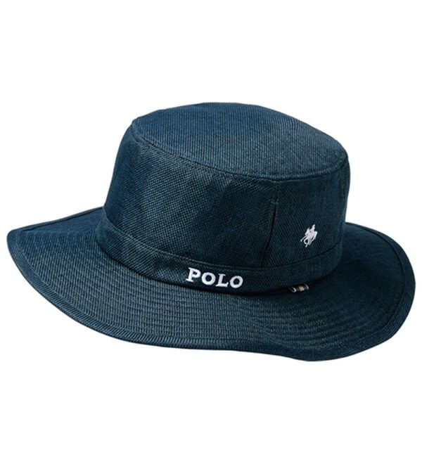 「＜ポロ・ビーシーエス＞&times;＜コカゲル（Ｒ）＞夏の相棒！日傘いらず快適ハット（メンズ帽子）」｜杢ネイビー