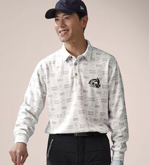 「＜ロッキーラビット＞総柄裏シャギーポロ（メンズカットソー）」｜詳細画像