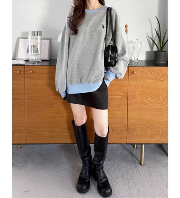 GeeRA（ジーラ）の「【U.S.POLOASSN】オーバーサイズワッフルスウェット（カットソー）」｜詳細画像