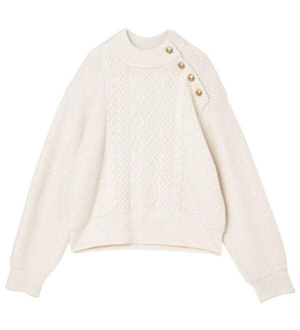 RANAN（ラナン）の「メタルボタンケーブルニット（ニット・セーター）」｜詳細画像