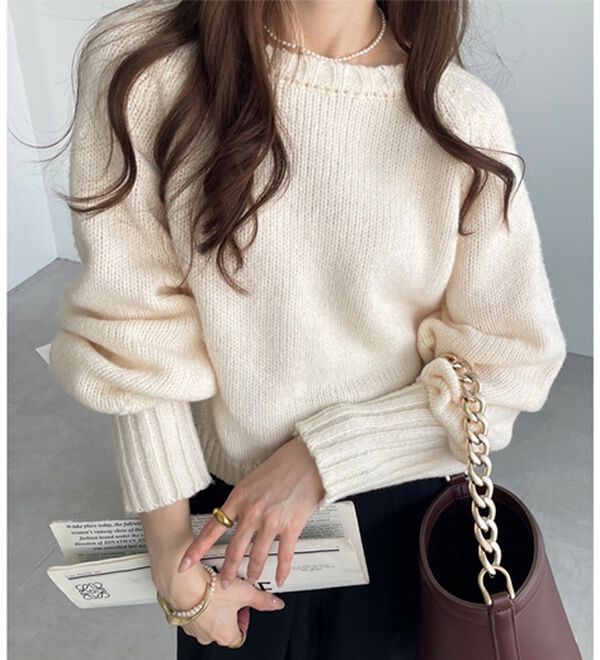 GeeRA（ジーラ）の「ボリュームスリーブショートニット（ニット・セーター）」｜詳細画像