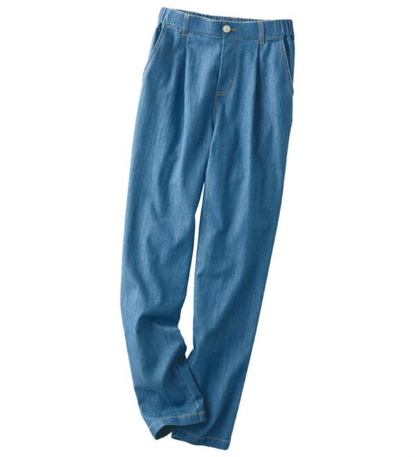 BELLUNA（ベルーナ）の「さらさら翡翠デニムパンツ（フルレングスパンツ）」｜詳細画像