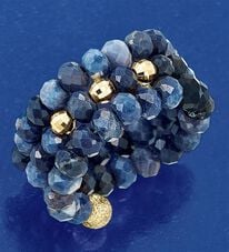 BELLUNA（ベルーナ）の「１８金ボール入りサファイアフリーサイズリング（リング）」