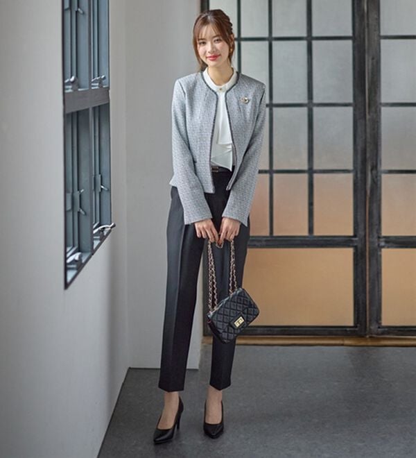 GeeRA（ジーラ）の「【入卒式/セレモニー】ツイード着回し５点セットスーツ　２ジャケット＆パンツ＆ワンピ（その他スーツ）」｜詳細画像