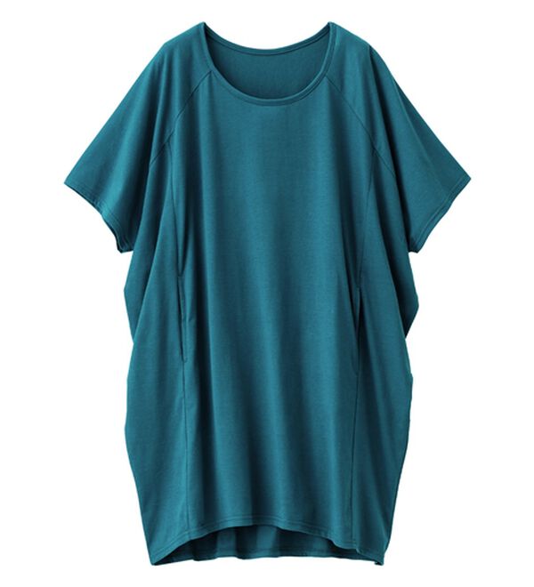 Viola e Viola（ヴィオラ エ ヴィオラ）の「【５つの機能付】ゆるコクーンチュニック（チュニック）」｜ブルーグリーン