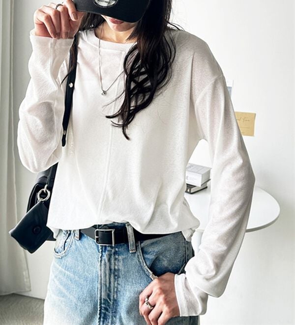 GeeRA（ジーラ）の「着回し自在！スラブシアートップス（カットソー）」｜詳細画像