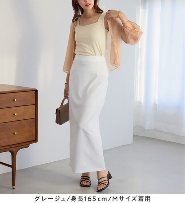 Viola e Viola（ヴィオラ エ ヴィオラ）の「保冷剤ポケット付スクエアタンクトップ（タンクトップ・キャミソール）」｜詳細画像