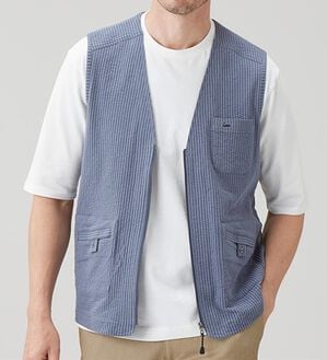 「＜デコイ＞お洒落な多ポケットベスト（メンズベスト）」｜詳細画像