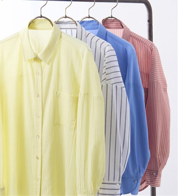 BELLUNA（ベルーナ）の「【接触冷感】透け感バックシャーリングシャツ（シャツ）」｜詳細画像