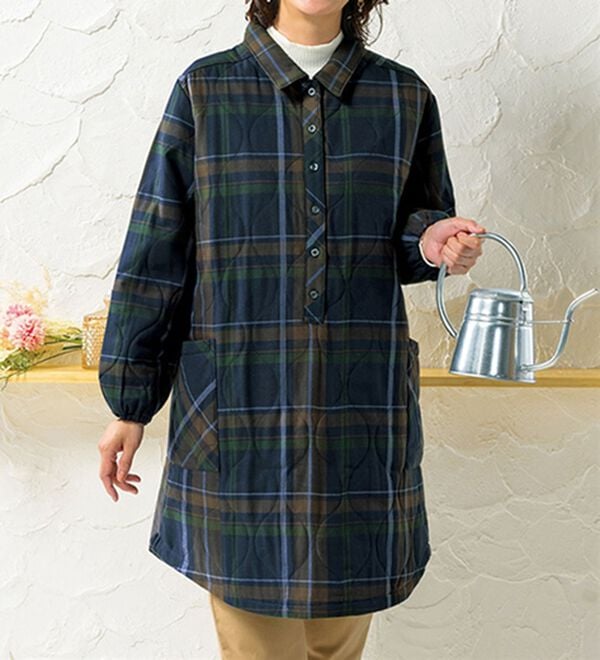 ルフラン（ルフラン）の「【２色組】毎日活躍！中わたかっぽうシャツ（パジャマ・ルームウェア）」｜詳細画像