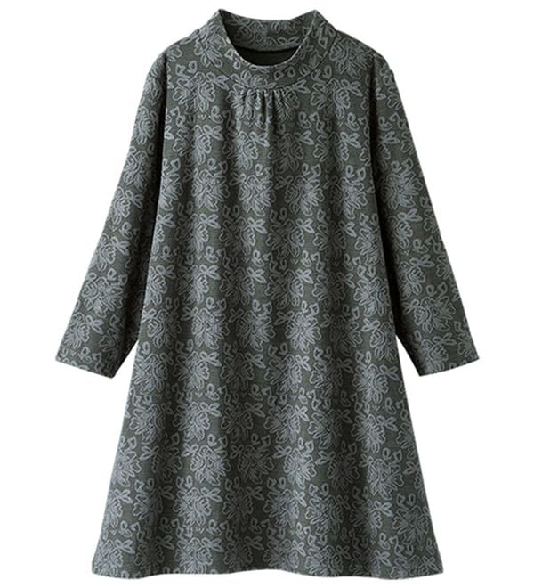 BELLUNA（ベルーナ）の「花柄ジャカード素材トッパーアンサンブル（チュニック）」｜詳細画像