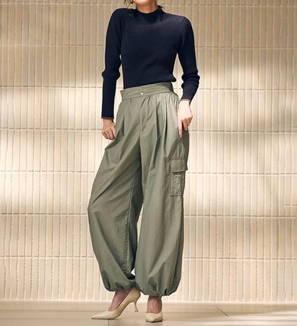 RANAN（ラナン）の「もちもちリブパイピングハイネックニット（ニット・セーター）」｜詳細画像