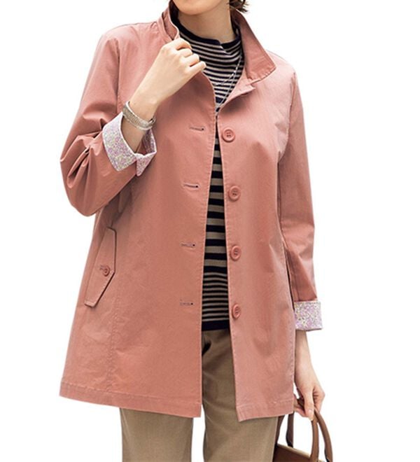 ルフラン（ルフラン）の「スピンドル付　軽やかコート（ハーフコート）」｜ピンク