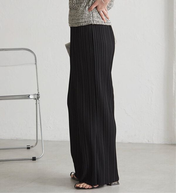 RANAN（ラナン）の「【セルフカットOK】ひんやりセミワイドプリーツパンツ（フルレングスパンツ）」｜詳細画像