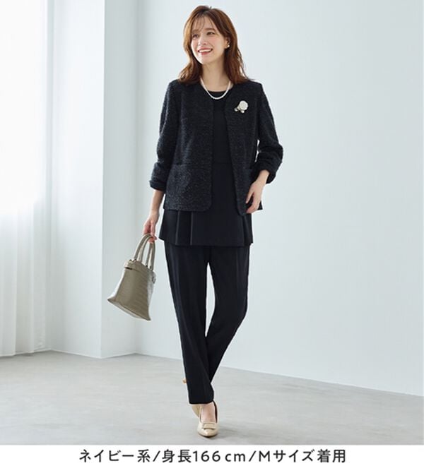 Viola e Viola（ヴィオラ エ ヴィオラ）の「【３点セット】着回し自在快適セットアップスーツ（パンツスーツ）」｜詳細画像