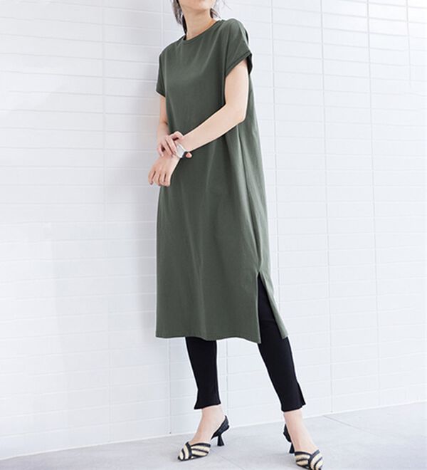 RANAN（ラナン）の「【レギンス付】＜ＢＣ＞綿１００％ひんやりワンピース（その他ワンピース）」｜詳細画像