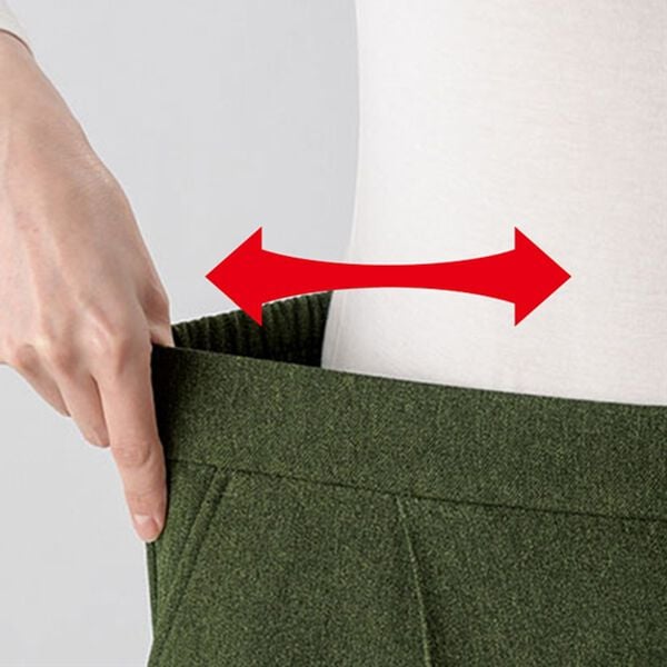 ルフラン（ルフラン）の「【３本組】ウール調裾すっきりワイドパンツ（ワイドパンツ・ガウチョ）」｜詳細画像