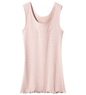 LAVIENNE（ラヴィエンヌ）の「綿１００％オーガニックコットンリブタンクトップ（肌着・インナーウェア）」｜ペールモーヴ