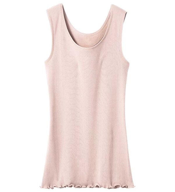 LAVIENNE（ラヴィエンヌ）の「綿１００％オーガニックコットンリブタンクトップ（肌着・インナーウェア）」｜ペールモーヴ